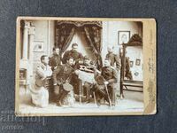 Παλιά φωτογραφία Ιβ. A. Karastoyanov αξιωματικοί 1 Σύνταγμα Σόφιας 1898
