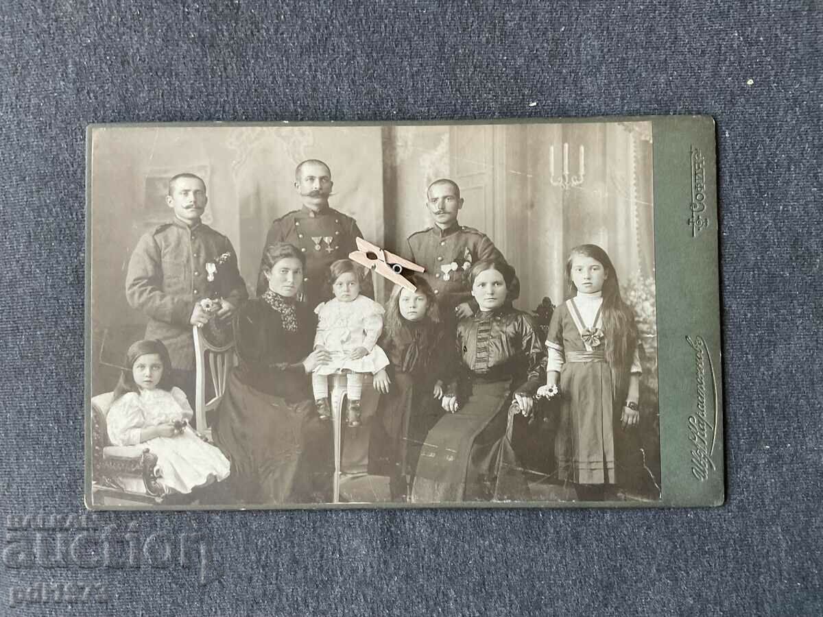 Παλιά φωτογραφία Ιβ. Στρατιωτικά μετάλλια A. Karastoyanov σταυρός 1900