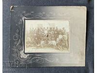 Стара снимка картон 1918 военни Първа Световна