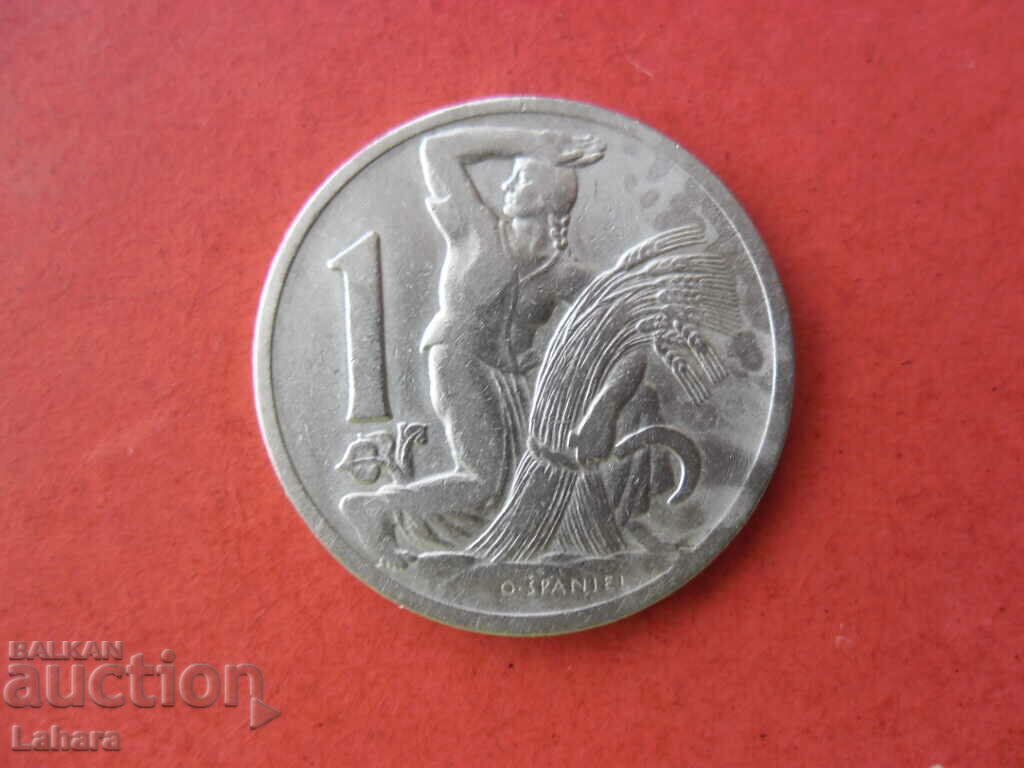 1 coroană 1922 Cehoslovacia