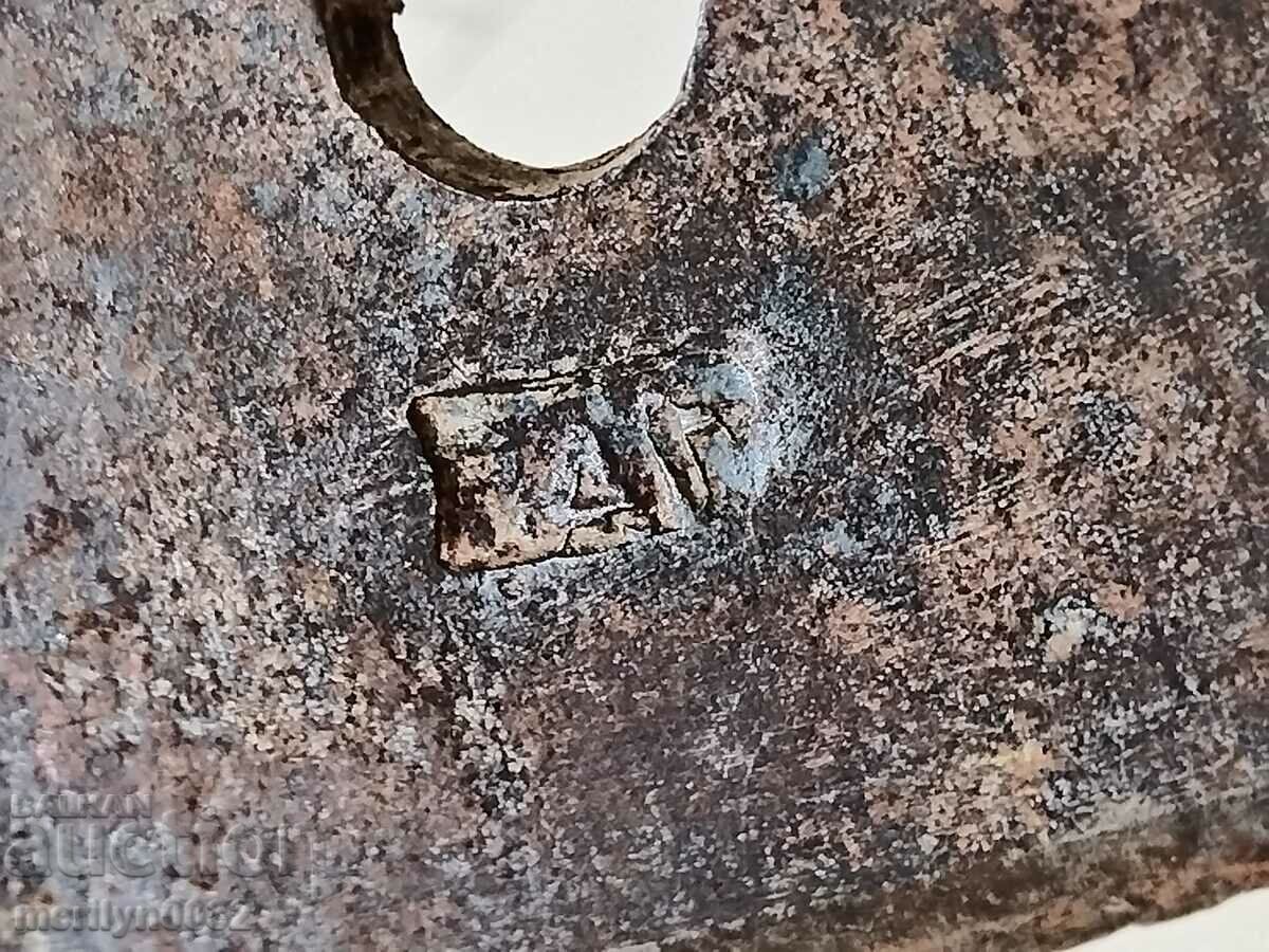 Auction Carpenter's adze with craftsman's stamp ax knife tool Auction Carpenter's adze with craftsman's stamp ax knife tool