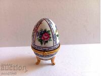 French Porcelain Jewelry Box-Egg Limoges From 0.01 St.