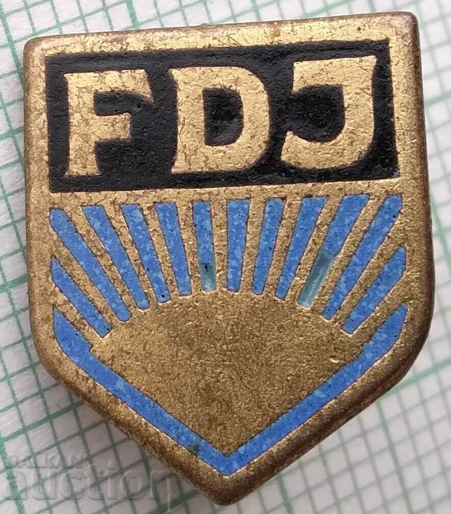 16288 Badge - FDJ - Free German Youth Germany - enamel