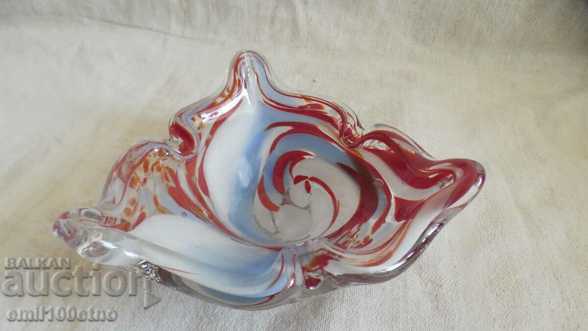 Delivery of Ashtray solid colored Murano type glass handmade Delivery of Ashtray solid colored Murano type glass handmade