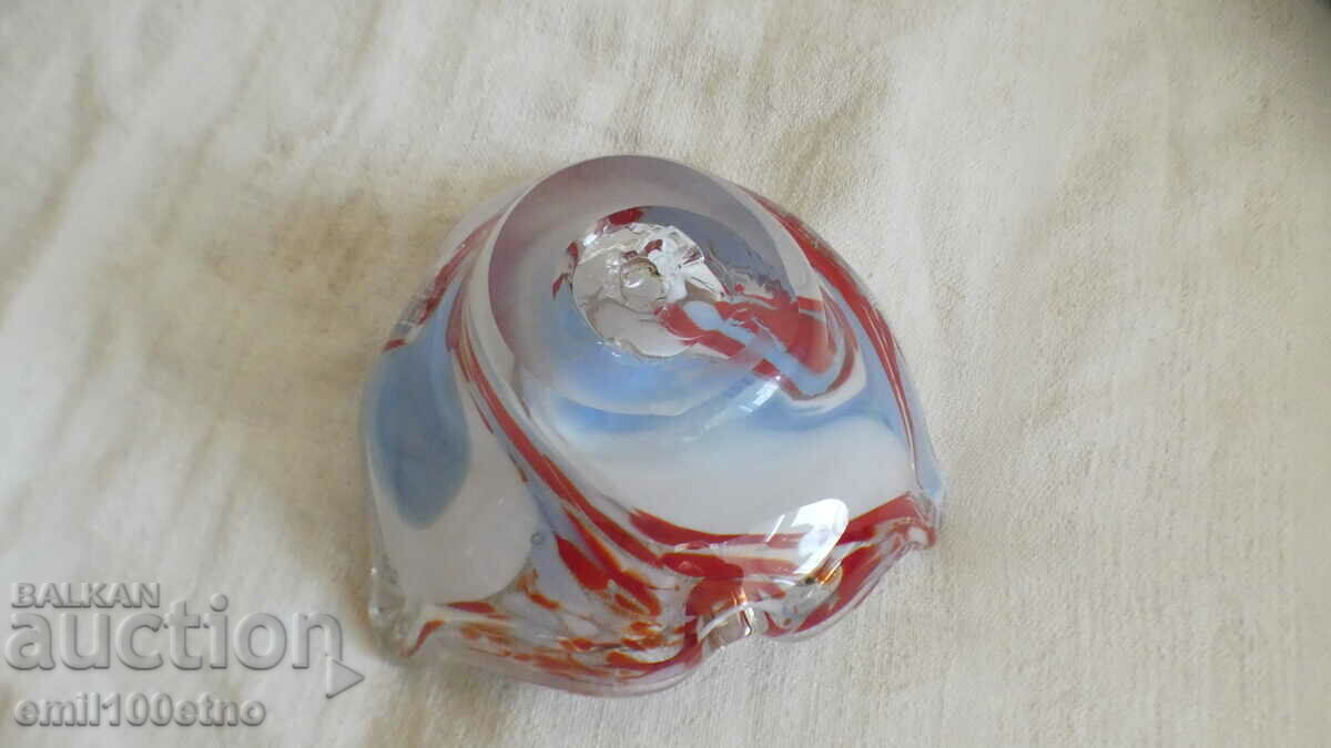 Ashtray solid colored Murano type glass handmade - 5 Ashtray solid colored Murano type glass handmade - 5