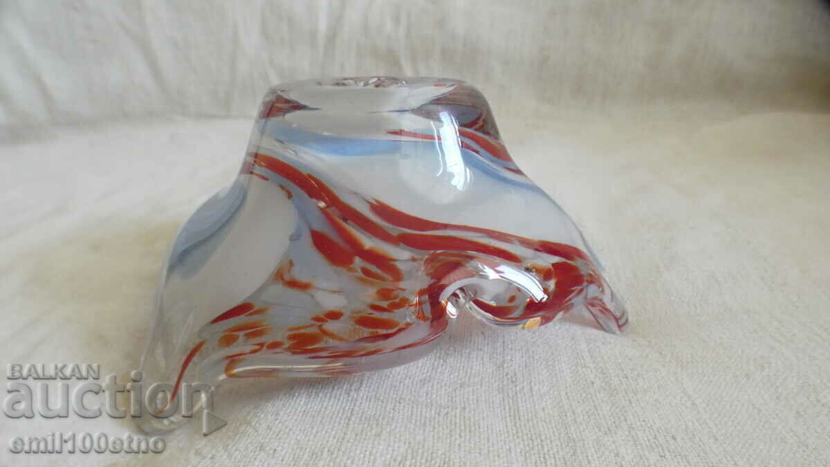 Ashtray solid colored Murano type glass handmade - 6 Ashtray solid colored Murano type glass handmade - 6