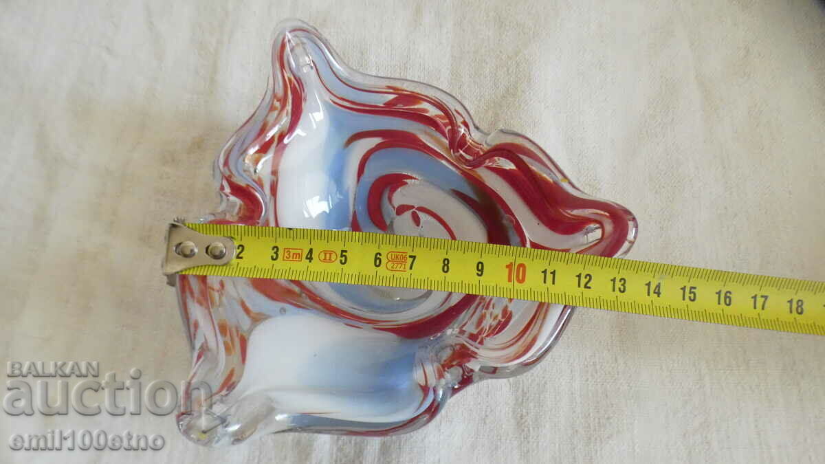 Ashtray solid colored Murano type glass handmade - 7 Ashtray solid colored Murano type glass handmade - 7