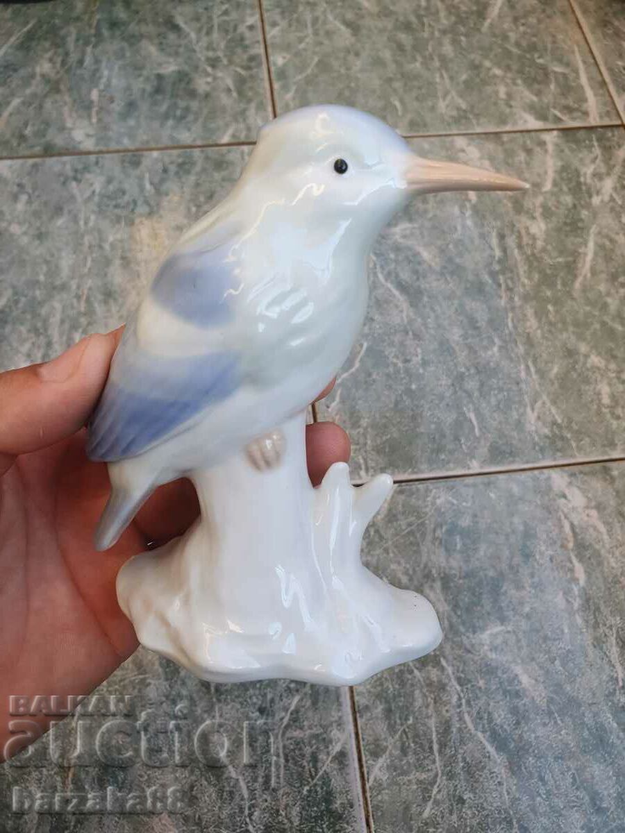 Porcelain woodpecker bird figure