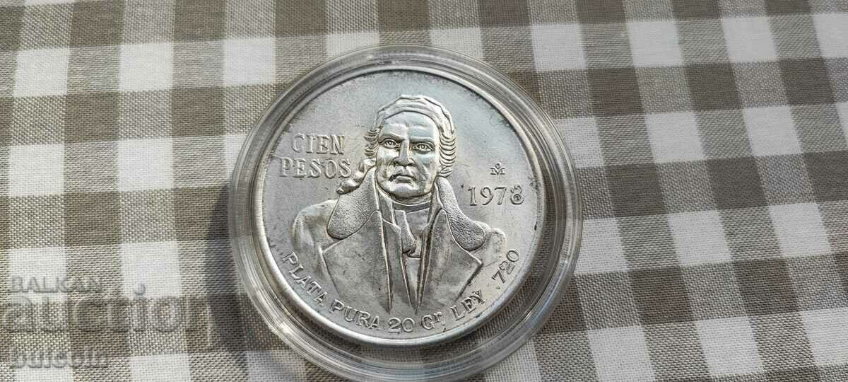 Delivery of MEXICO XF SILVER COIN 100 PESOS 1978 Delivery of MEXICO XF SILVER COIN 100 PESOS 1978