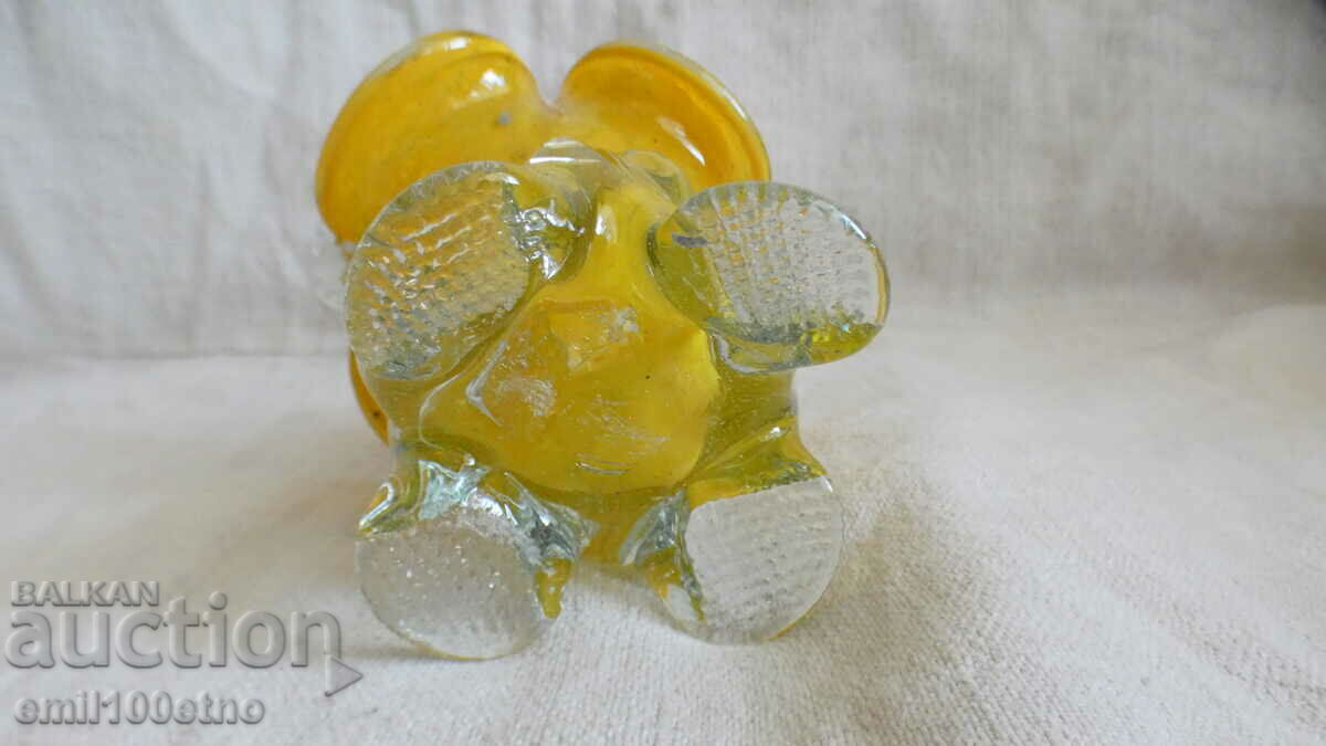 Murano-type colored glass basket, handmade - 5 Murano-type colored glass basket, handmade - 5