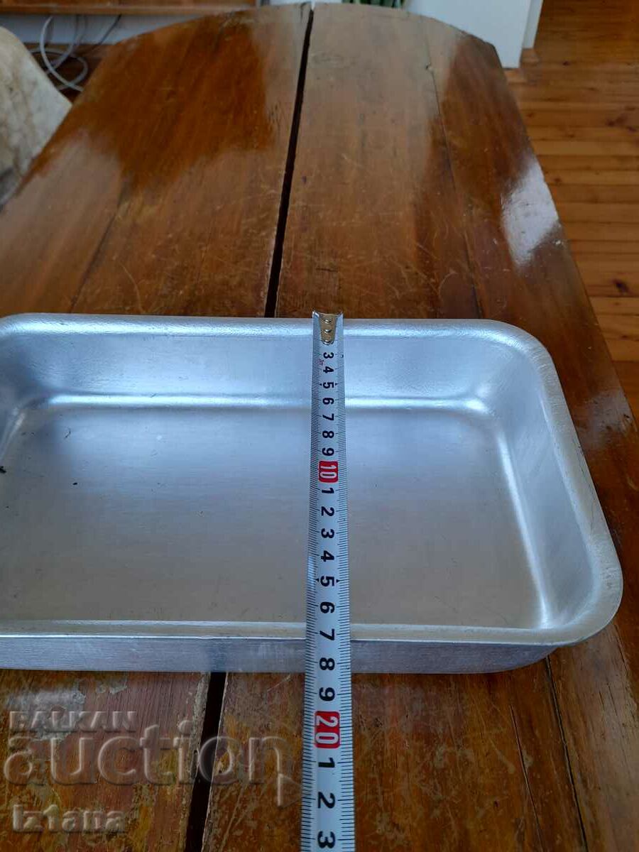 Old aluminum tray, casserole - 5 Old aluminum tray, casserole - 5