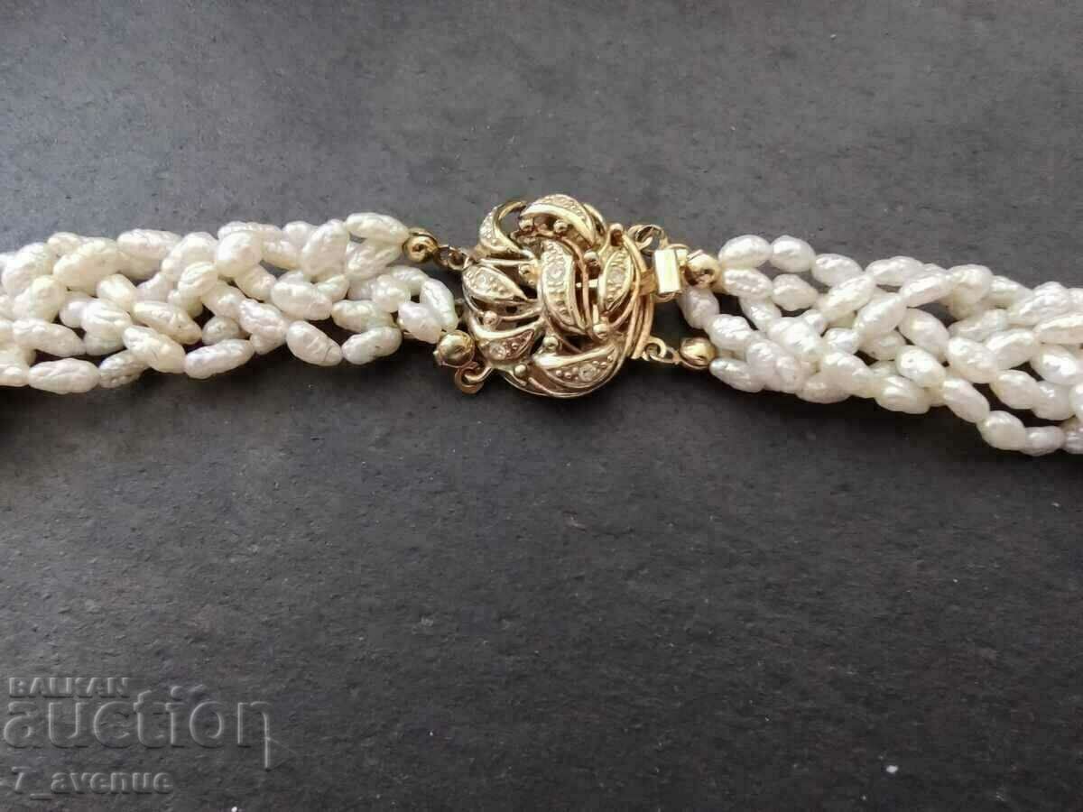 Necklace, necklace, old jewelry, pearls, silver 835, 11.07.24 with price 299.00 BGN | € 152.88