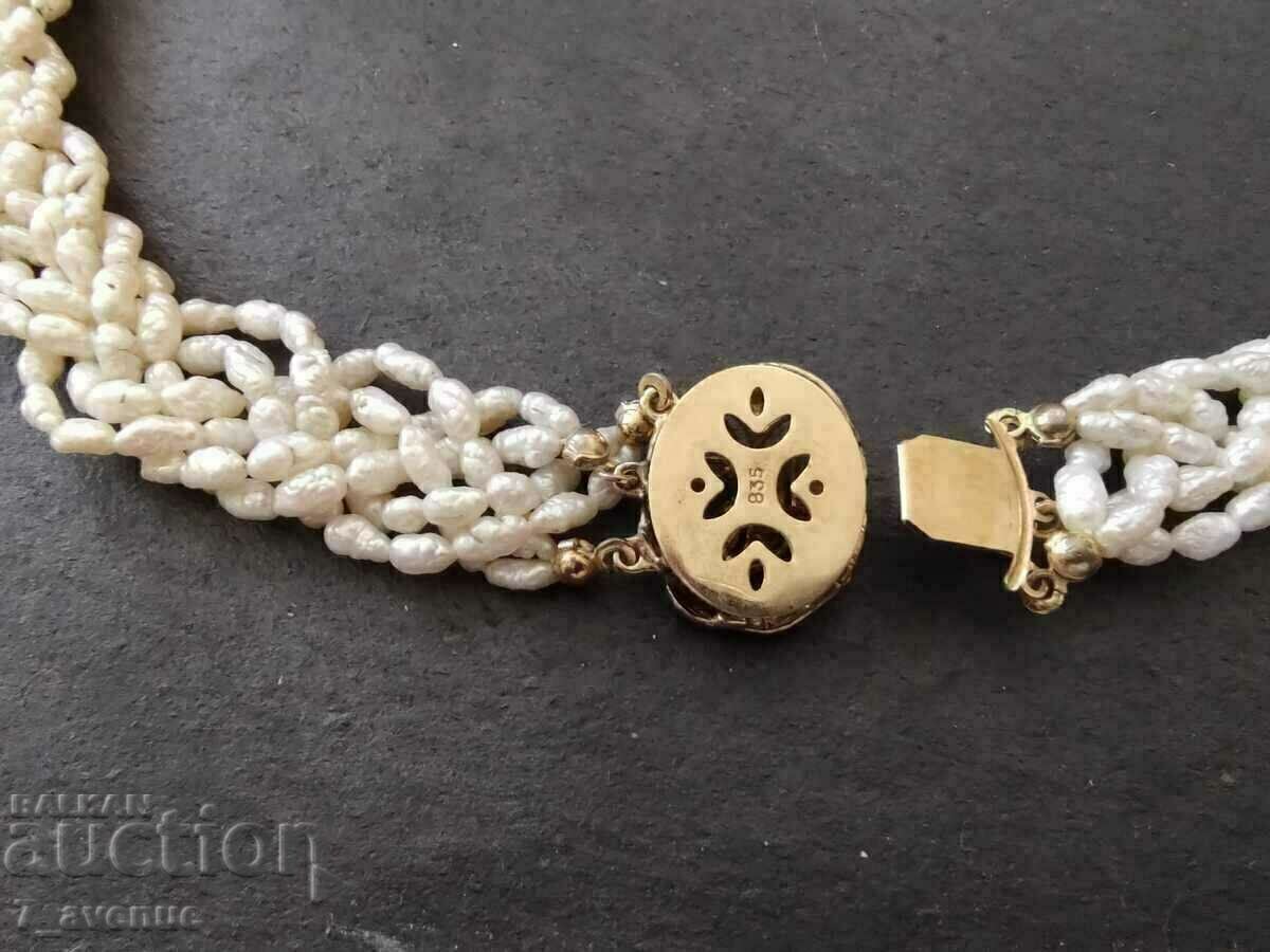 Necklace, necklace, old jewelry, pearls, silver 835, 11.07.24 - 5