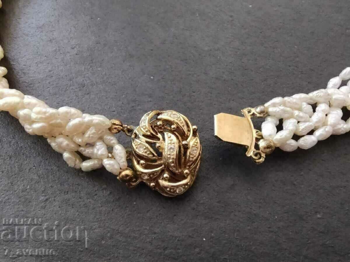 Necklace, necklace, old jewelry, pearls, silver 835, 11.07.24 - 6