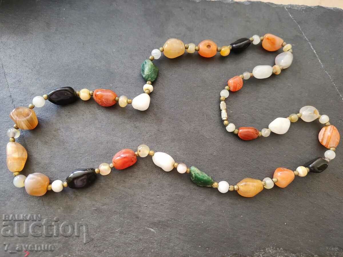 Necklace, necklace, old jewelry, natural stones 11.07.24