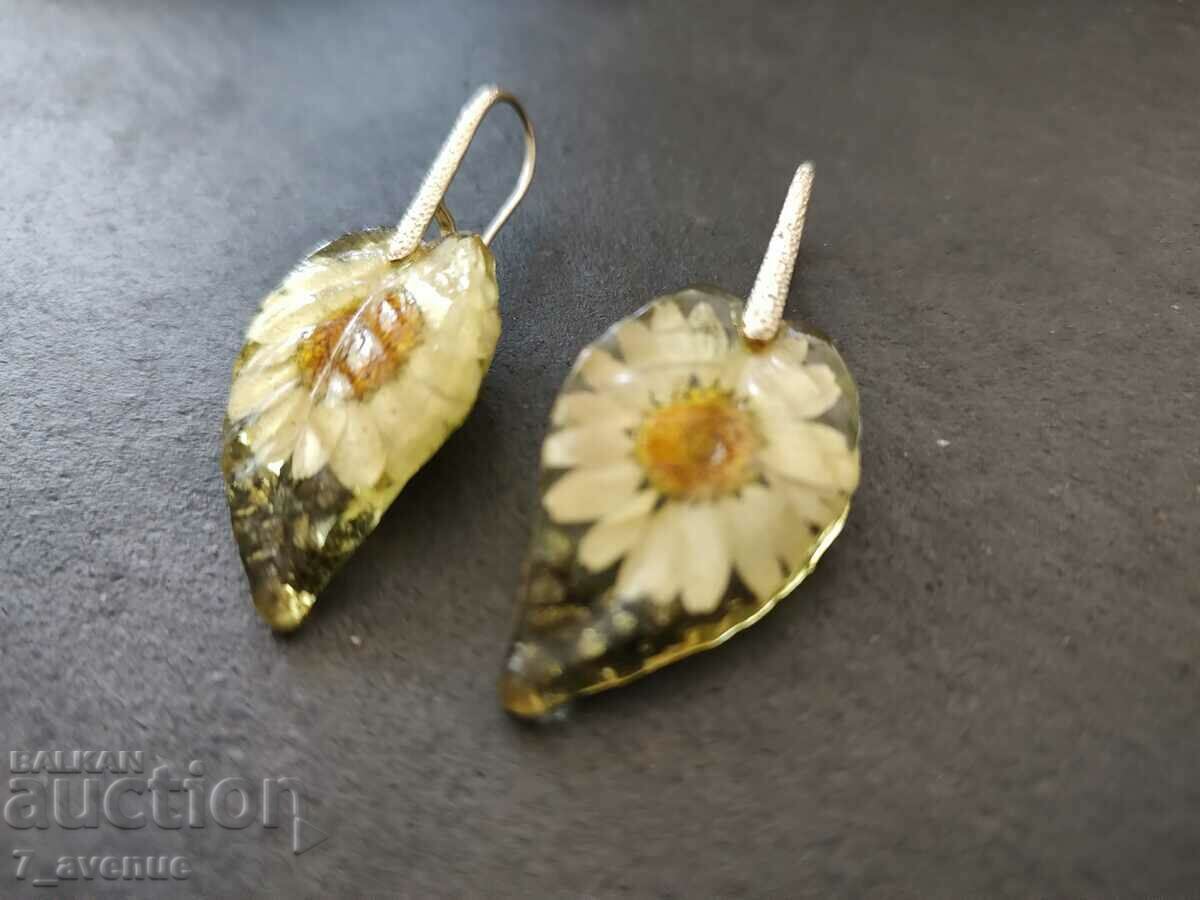 Earrings with natural flowers, epoxy resin.11.07.,2024 with price 99.00 BGN | € 50.62 Earrings with natural flowers, epoxy resin.11.07.,2024 with price 99.00 BGN | € 50.62