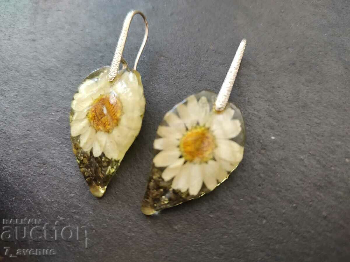 Earrings with natural flowers, epoxy resin.11.07.,2024 - 5 Earrings with natural flowers, epoxy resin.11.07.,2024 - 5