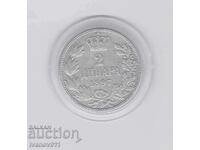 SERBIA - 2 DINARI - 1897 - ARGINT - EXCELENT