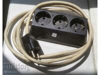 Shuko extension cord with 3 sockets - from a penny