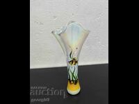 Румънска стъклена ваза от цветно стъкло. №5649