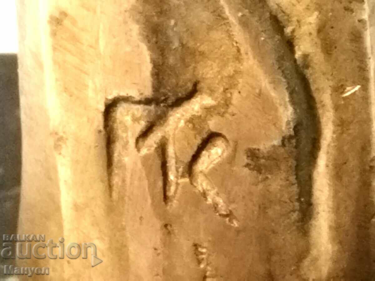 Όμορφο μπρούτζινο γλυπτό "Ορφέας". - 7