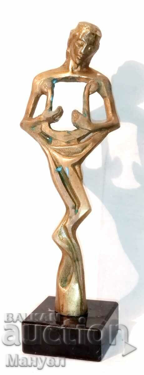 Frumoasă sculptură din bronz „Orfeu”.