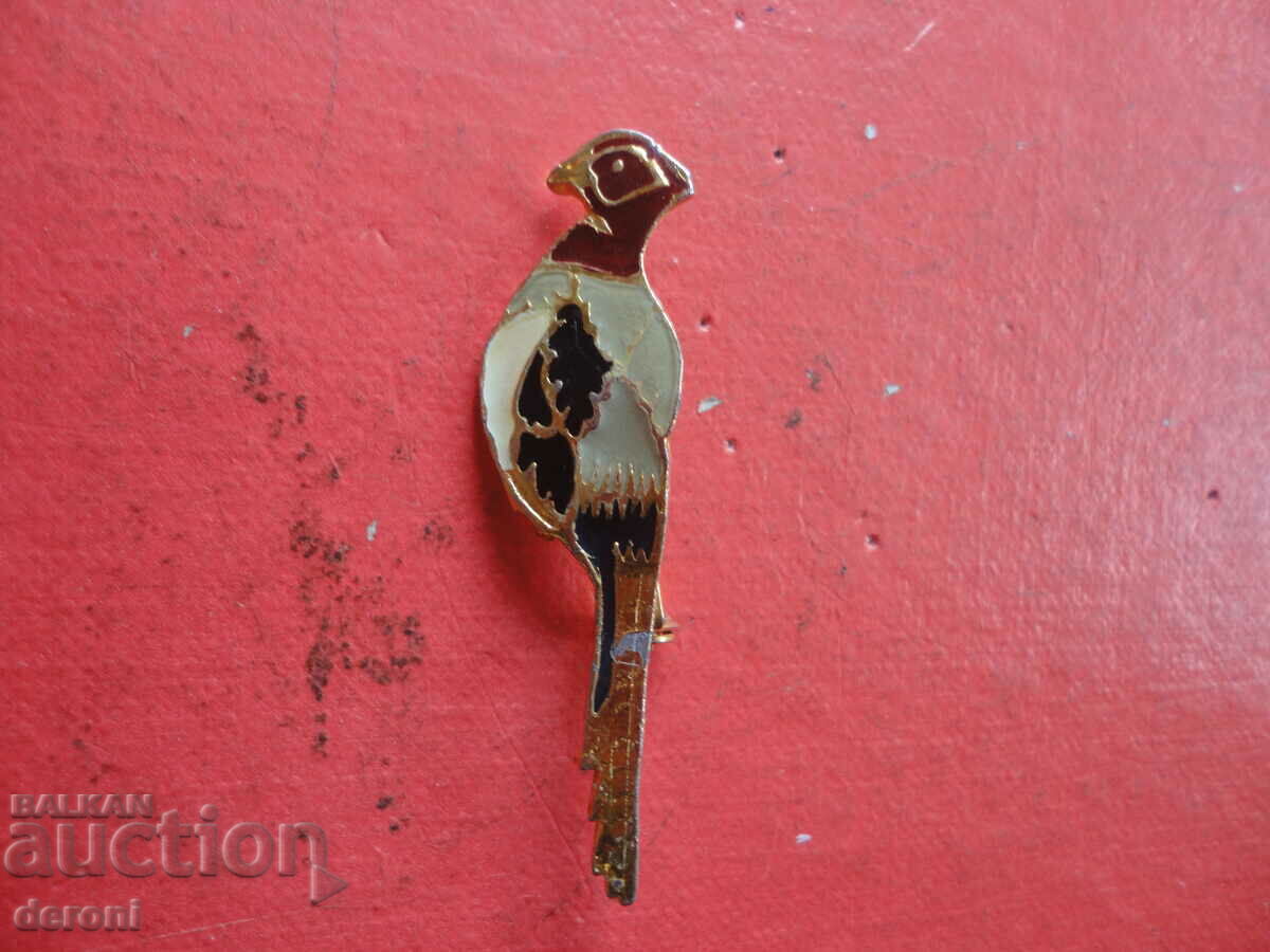 Gold plated enamel bird brooch - 5 Gold plated enamel bird brooch - 5