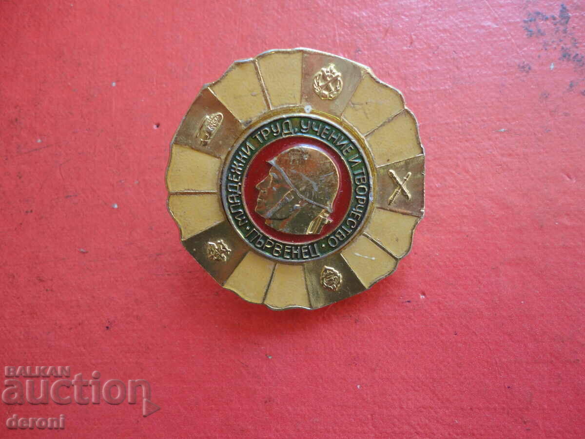 Auction Military Badge Badge on Screw Bronze Enamel First Class Auction Military Badge Badge on Screw Bronze Enamel First Class