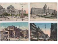 Австрия-Виена 4 Old Post card пътували