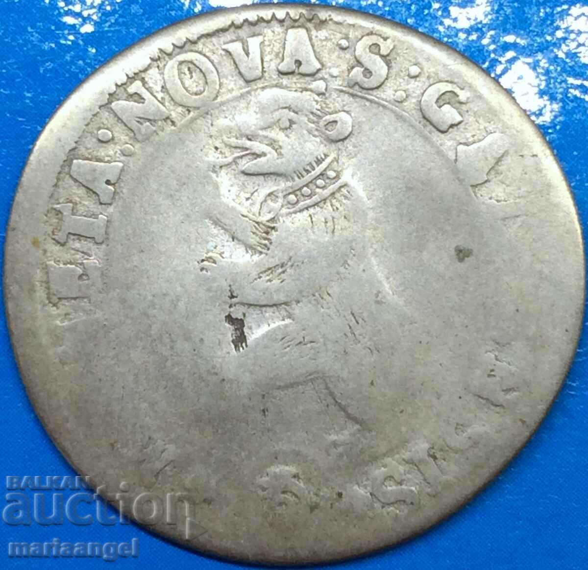 Швейцария 15 кройцера 1729 кантон Св. Гален 27мм билон