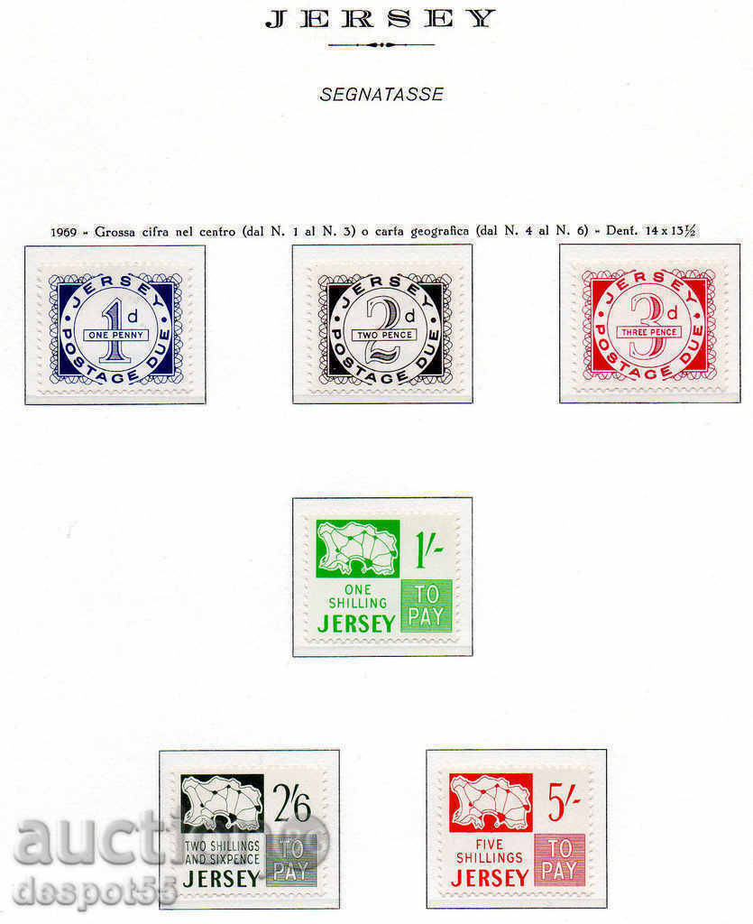 1969. Jersey. Tax stamps.
