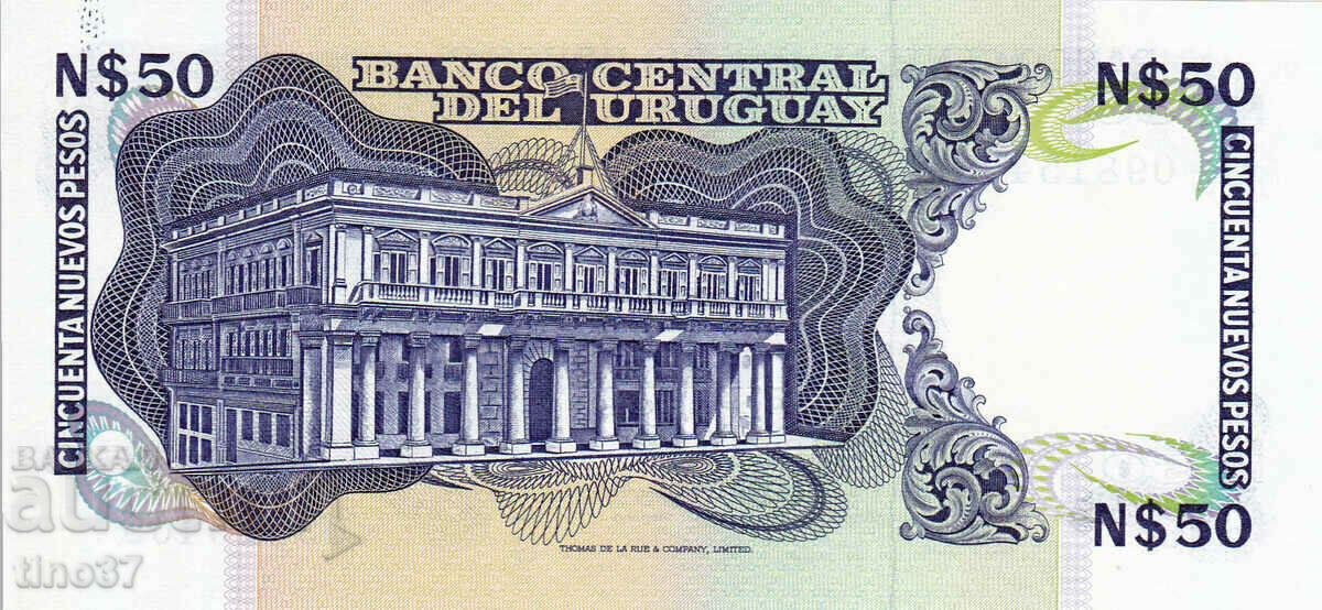 Auction tino37- URUGUAY - 50 NEW PESOS - 1989 - UNC Auction tino37- URUGUAY - 50 NEW PESOS - 1989 - UNC