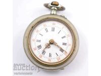 Старинен сребърен джобен часовник -   не работи