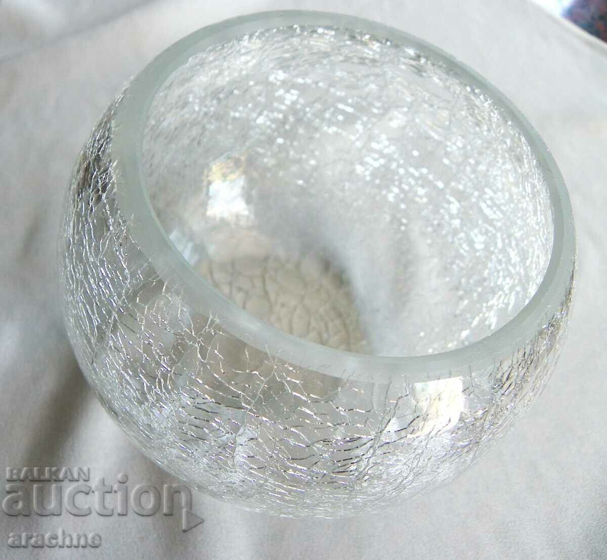 British Cracked Glass Bowl - 6