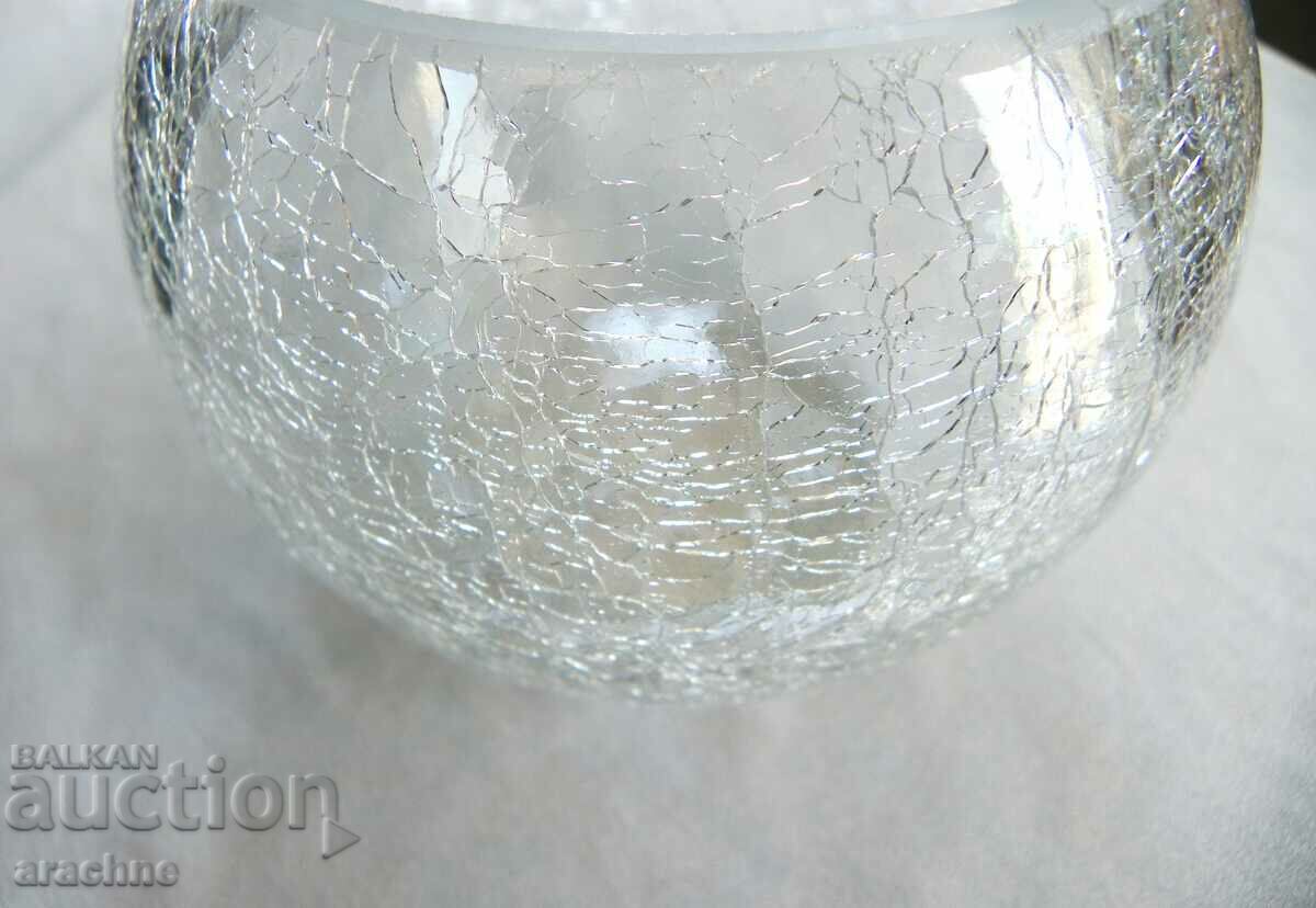 British Cracked Glass Bowl - 7