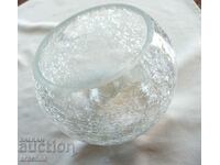 British Cracked Glass Bowl