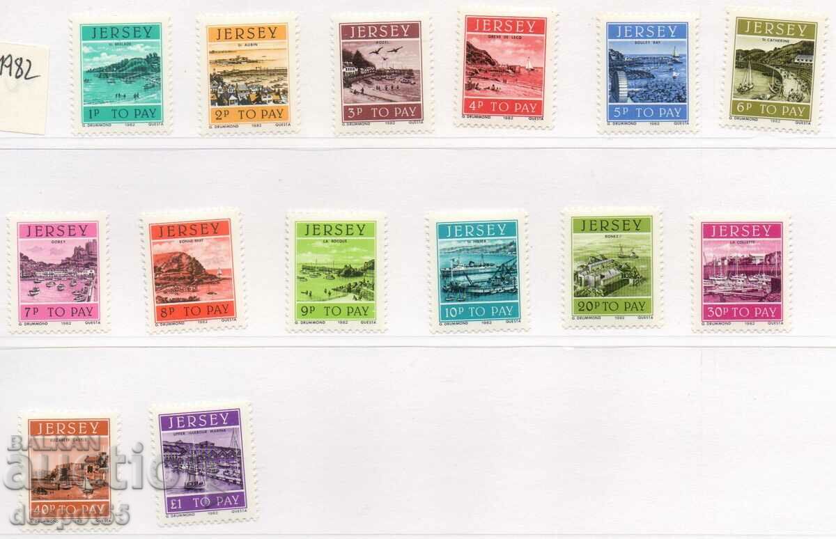 1982. Джърси. Таксови пощенски марки - Джърси Харбър.