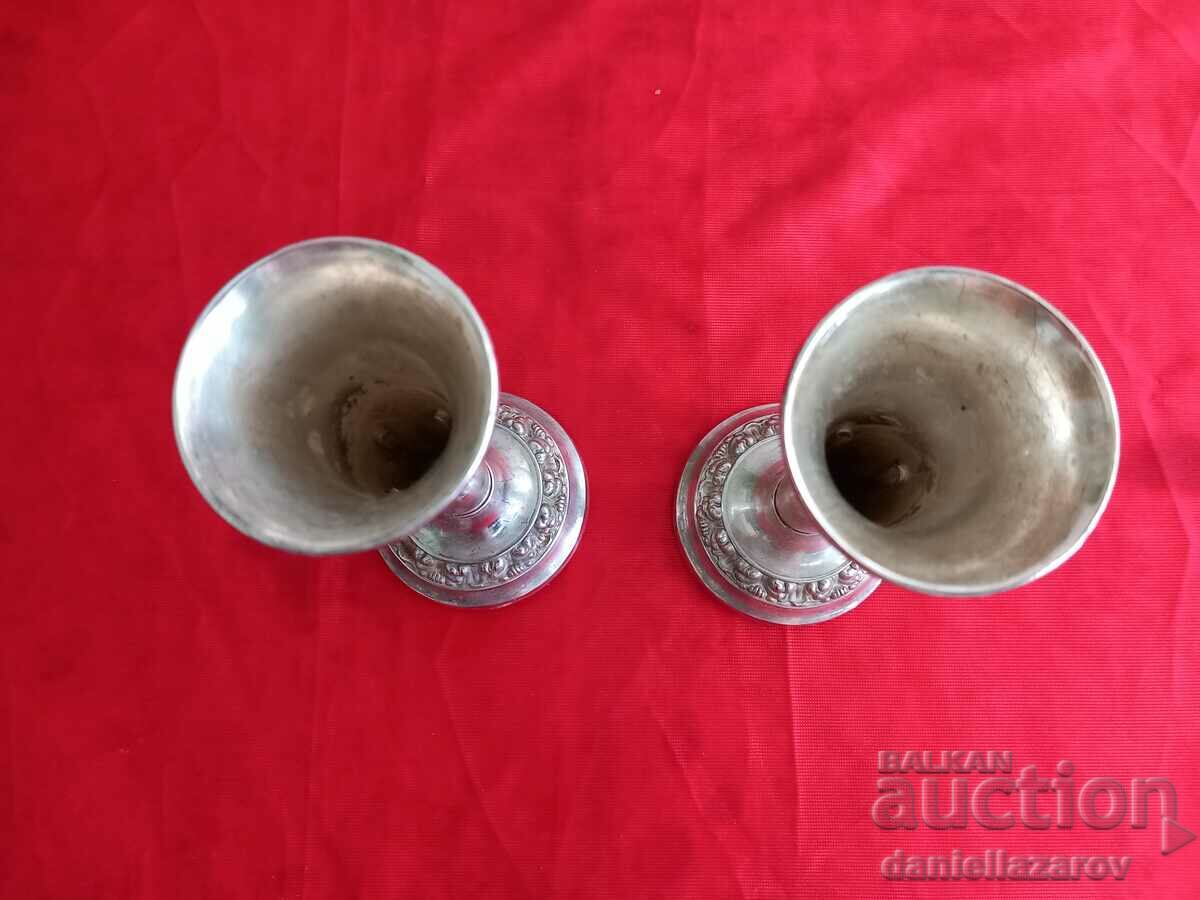 Auction  Old English SILVER PLATED Vases - Candlesticks, Marked