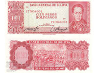 tino37- BOLIVIA - 100 PESOS BOLIVIANOS - 1962 - UNC