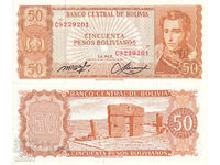 tino37- BOLIVIA - 50 PESOS BOLIVIANOS - 1962 - UNC