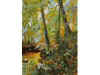 Forest view - oil paints