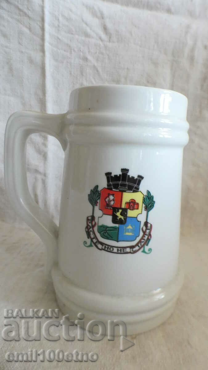 Kamenitsa beer mug with the coat of arms of Sofia porcelain Razgrad with price 15.00 BGN | € 7.67