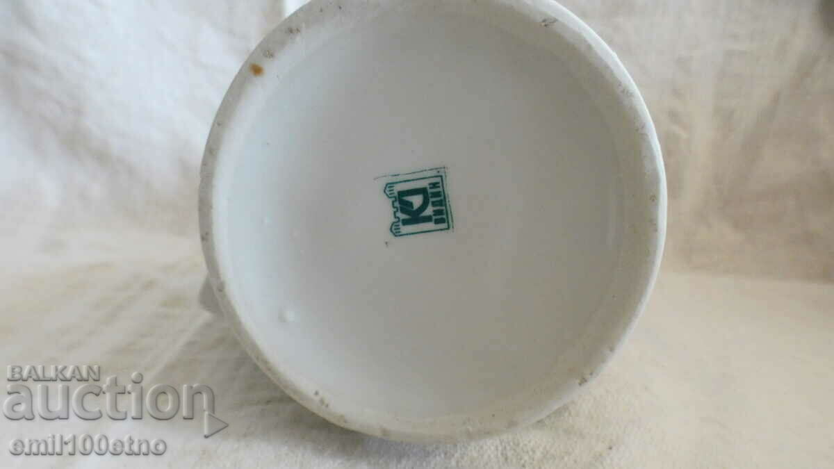Κανάτα κρασιού παλιά βουλγαρική πορσελάνη Kosta Yordanov Vidin - 6