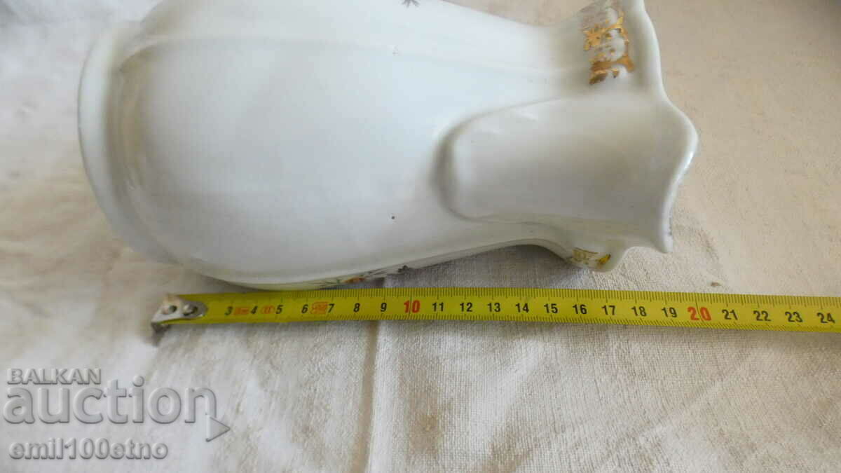 Κανάτα κρασιού παλιά βουλγαρική πορσελάνη Kosta Yordanov Vidin - 7