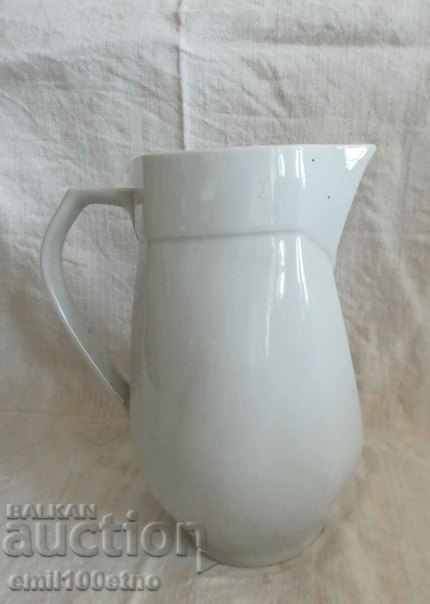 Old Bulgarian porcelain wine jug with price 30.00 BGN | € 15.34 Old Bulgarian porcelain wine jug with price 30.00 BGN | € 15.34