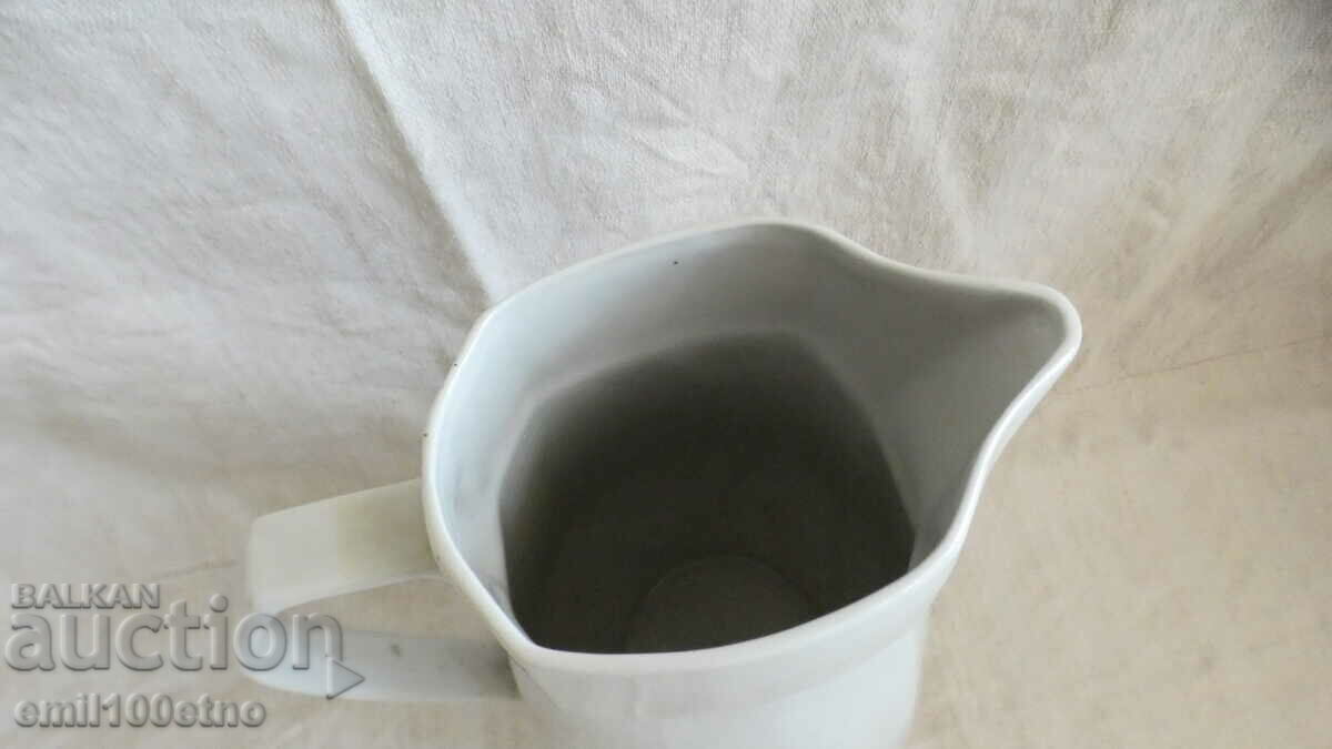 Auction Old Bulgarian porcelain wine jug Auction Old Bulgarian porcelain wine jug