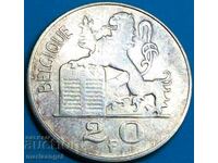 20 francs 1954 Belgium from France Elf silver 27mm - rare