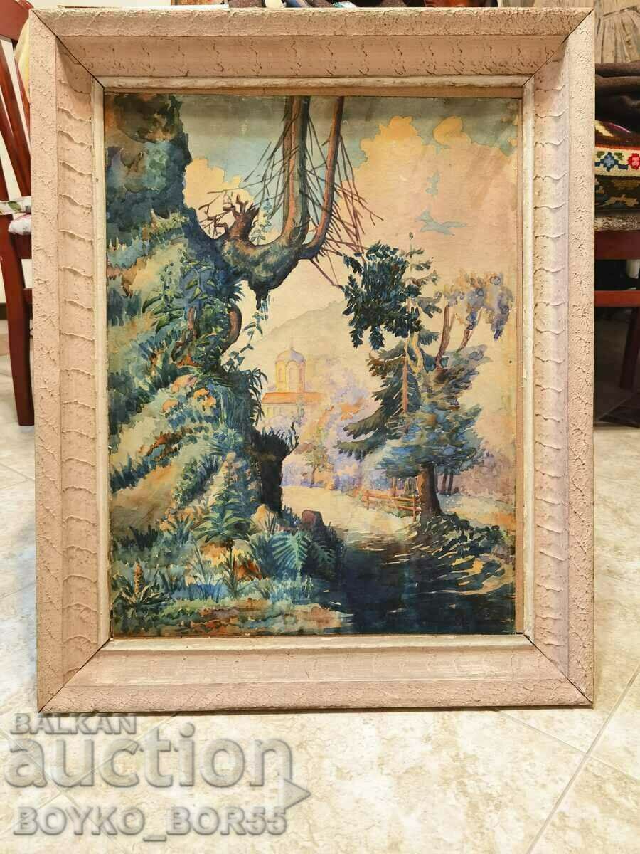 Vintage Picture 1950s by Artist Stoev Stoeff with price 1200.00 BGN | € 613.55 Vintage Picture 1950s by Artist Stoev Stoeff with price 1200.00 BGN | € 613.55