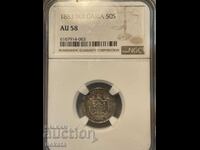 50 Cents 1883 AU58 NGC
