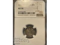 50 de cenți 1883 AU58 NGC